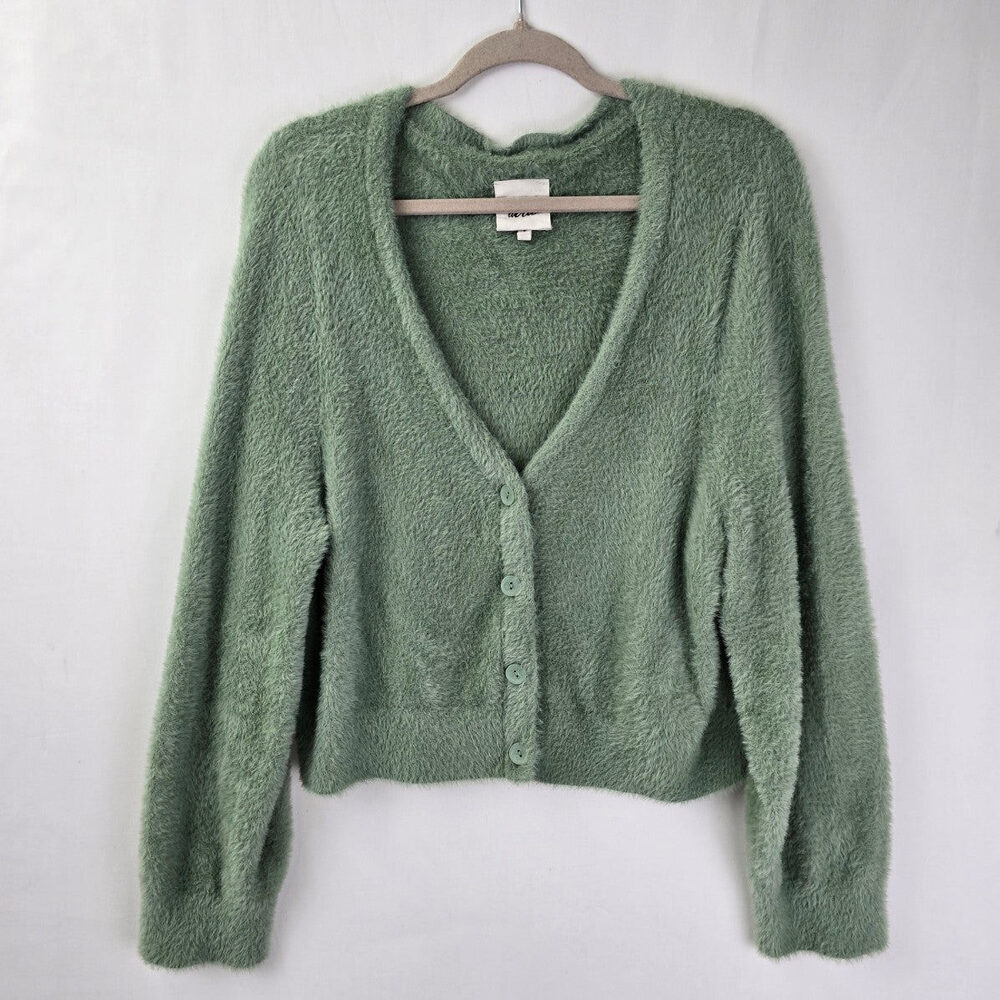 Aerie Green Super Soft Button Up Cardigan Size XL